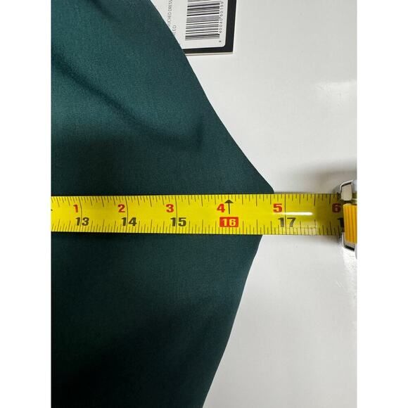 Shona Joy Draped Halter Tulip Gown Size 4 NWT Rusched Green Formal Holiday - Picture 9 of 11